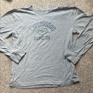 Life is Good Gray Long Sleeve Graphic Tee size small